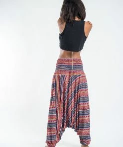 HaremPants.com Aztec Stripes Jumpsuit Harem Pants In Peach Women's 9 HaremPants.com Aztec Stripes Jumpsuit Harem Pants In Peach Women's