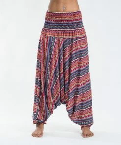 HaremPants.com Aztec Stripes Jumpsuit Harem Pants In Peach Women's 8 HaremPants.com Aztec Stripes Jumpsuit Harem Pants In Peach Women's