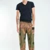 HaremPants.com Geometric Mandalas Men's Harem Pants In Olive