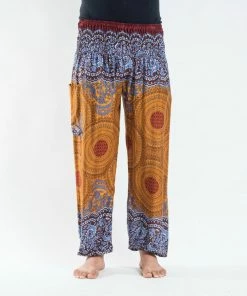HaremPants.com Geometric Mandalas Men's Harem Pants In Bronze