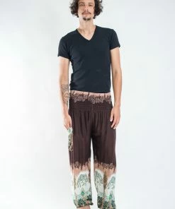HaremPants.com Solid Top Elephant Men's Elephant Pants In Brown