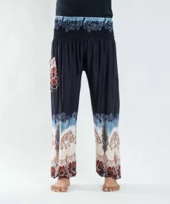 HaremPants.com Solid Top Elephant Men's Elephant Pants In Black