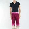 HaremPants.com Solid Top Elephant Men's Elephant Pants In Magenta