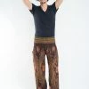 HaremPants.com Peacock Eye Men's Harem Pants In Brown