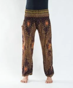 HaremPants.com Peacock Eye Men's Harem Pants In Brown