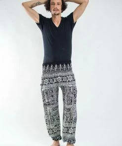 HaremPants.com Tribal Prints Men's Harem Pants In Black