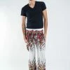 HaremPants.com Floral Men's Harem Pants In White