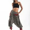 HaremPants.com Paisley Hill Tribe Drawstring Women's Harem Pants With Ankle Straps