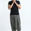 HaremPants.com Hill Tribe Elephant Men's Elephant Pants In Black
