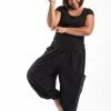 HaremPants.com PLUS SIZE Cotton Women Unisex Pants In Black Women's