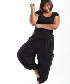 HaremPants.com PLUS SIZE Cotton Women Unisex Pants In Black Women's
