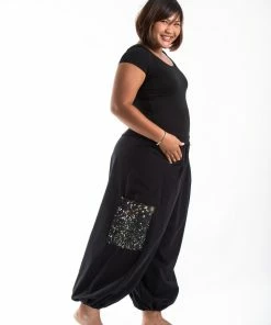 HaremPants.com PLUS SIZE Cotton Women Unisex Pants In Black Women's