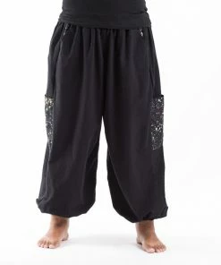 HaremPants.com PLUS SIZE Cotton Women Unisex Pants In Black Women's