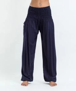 HaremPants.com Solid Color Women's Harem Pants In Blue