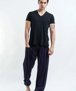 HaremPants.com Solid Color Men's Harem Pants In Blue