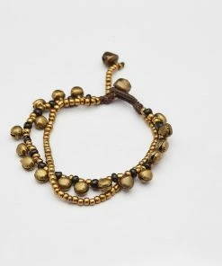 HaremPants.com Summer Super Sale 2022 Brass Bell And Black Bead Double Strand Bracelets