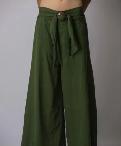 HaremPants.com Women's Thai Harem Palazzo Pants In Solid Green