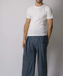 HaremPants.com Men's Unisex Thai Fisherman Pants In Blue Gray