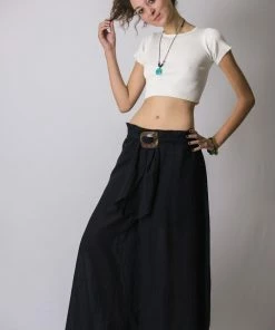 HaremPants.com Women's Thai Harem Palazzo Pants In Solid Black
