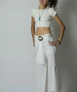 HaremPants.com Women's Thai Harem Palazzo Pants In Solid White