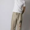 HaremPants.com Chinese Writing Men's Thai Yoga Pants In Khaki