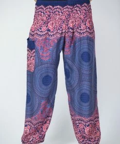 HaremPants.com Geometric Mandalas Men's Harem Pants In Blue