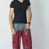 HaremPants.com Geometric Mandalas Men's Harem Pants In Red
