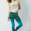 HaremPants.com Patch Dye Tie Dye Cotton Leggings In Blue