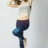 HaremPants.com Women's Patch Dye Tie Dye Cotton Leggings In Indigo