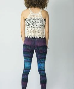 HaremPants.com Women's Patch Dye Tie Dye Cotton Leggings In Indigo