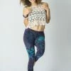 HaremPants.com Swirls Tie Dye Cotton Leggings In Indigo