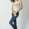 HaremPants.com Oval Swirls Tie Dye Cotton Leggings In Indigo