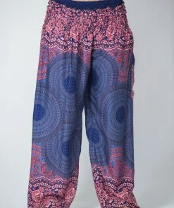 HaremPants.com Geometric Mandalas Women's Harem Pants In Blue
