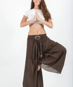HaremPants.com Women's Thai Harem Palazzo Pants In Solid Brown