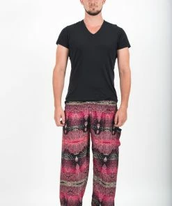 HaremPants.com Paisley Men's Harem Pants In Pink