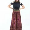HaremPants.com Women's Peacock Eyes Palazzo Style Harem Pants In Wine
