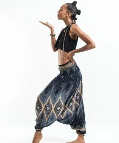 HaremPants.com Diamond Peacock Jumpsuit Harem Pants In Black