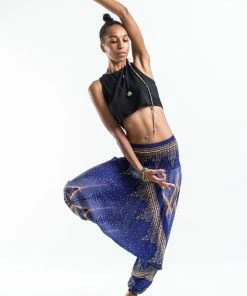 HaremPants.com Diamond Peacock Jumpsuit Harem Pants In Blue Women's