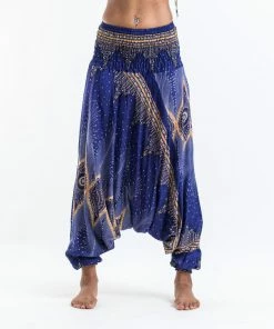HaremPants.com Diamond Peacock Jumpsuit Harem Pants In Blue Women's