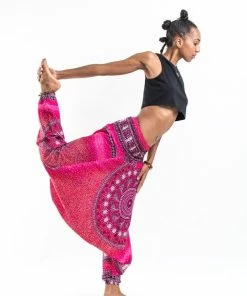 HaremPants.com Tribal Chakras Jumpsuit Harem Pants In Pink Women's