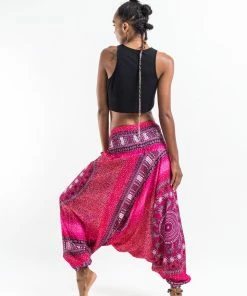 HaremPants.com Tribal Chakras Jumpsuit Harem Pants In Pink Women's