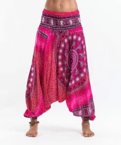 HaremPants.com Tribal Chakras Jumpsuit Harem Pants In Pink Women's