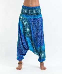HaremPants.com Women's Tribal Chakras Jumpsuit Harem Pants In Blue