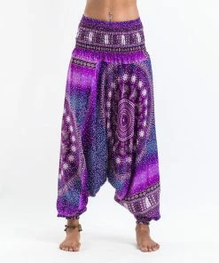 HaremPants.com Tribal Chakras Jumpsuit Harem Pants In Purple Women's
