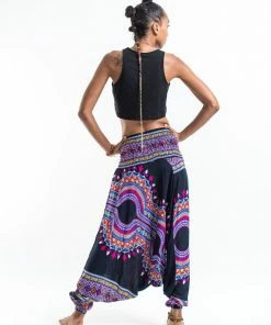 HaremPants.com Women's Dashiki Prints Jumpsuit Harem Pants In Black