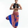 HaremPants.com Dashiki Prints Jumpsuit Harem Pants In Blue Women's