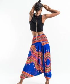 HaremPants.com Dashiki Prints Jumpsuit Harem Pants In Blue Women's 11 HaremPants.com Dashiki Prints Jumpsuit Harem Pants In Blue Women's