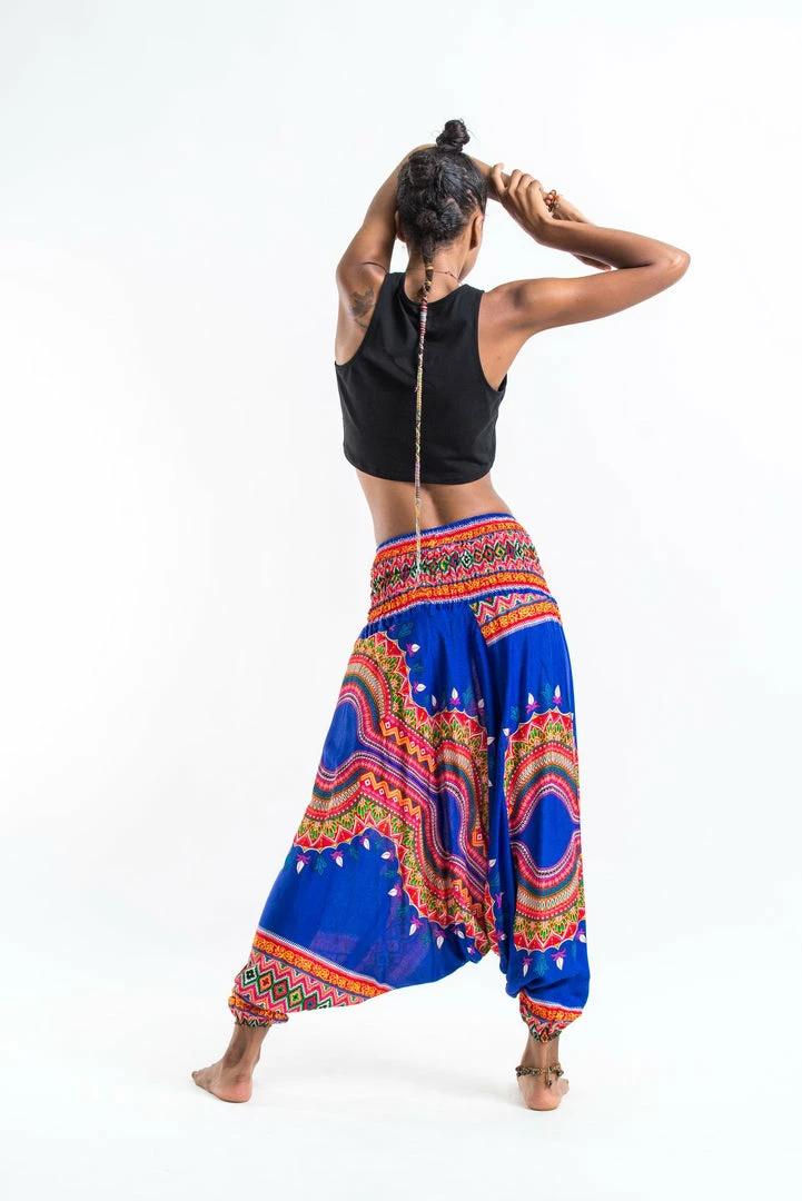 HaremPants.com Dashiki Prints Jumpsuit Harem Pants In Blue Women's 7 HaremPants.com Dashiki Prints Jumpsuit Harem Pants In Blue Women's