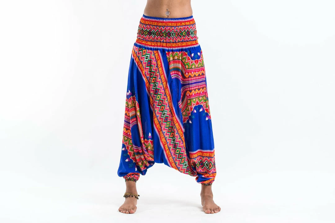HaremPants.com Dashiki Prints Jumpsuit Harem Pants In Blue Women's 5 HaremPants.com Dashiki Prints Jumpsuit Harem Pants In Blue Women's