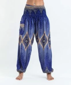 HaremPants.com Diamond Peacock Women's Harem Pants In Blue